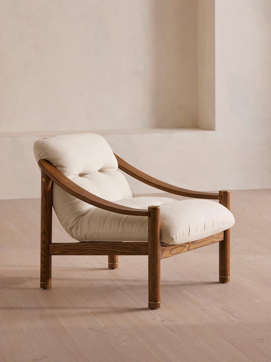 Karine Armchair, Linen, Bisque