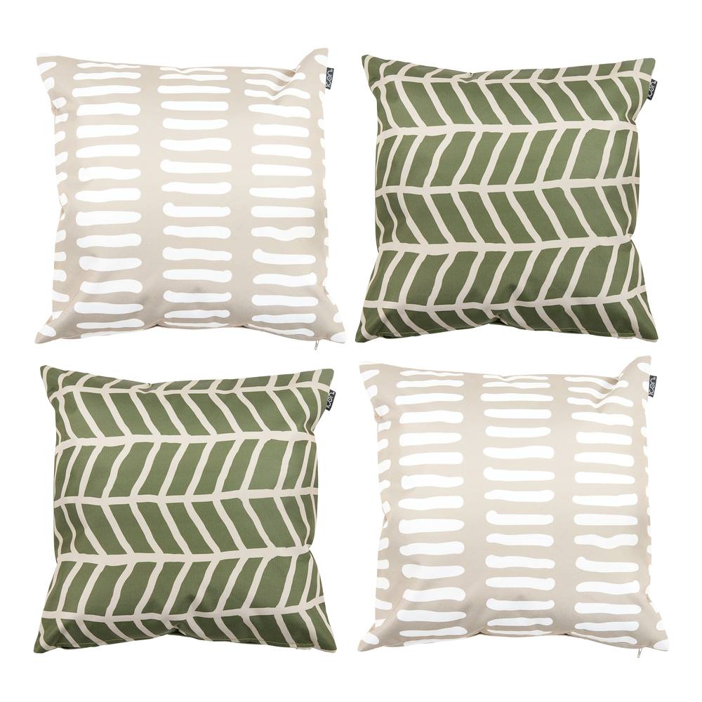 icon Indoor & Outdoor Mark Making Waterproof Cushion 2x Khaki & 2x Burnt Orange