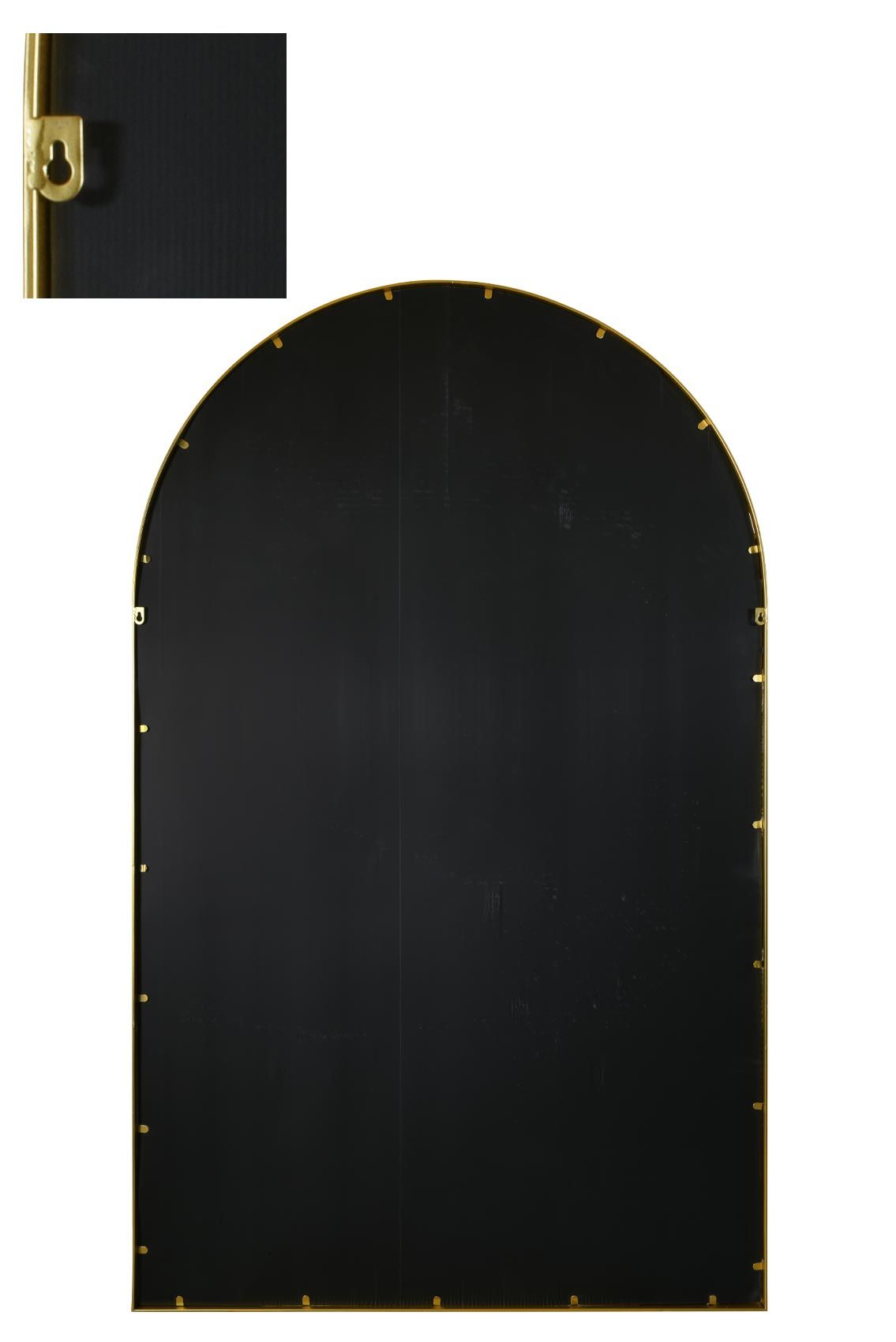 MirrorOutlet Gold Framed Arched Leaner/Wall Garden Mirror 75" x 47" (190x120CM) 6