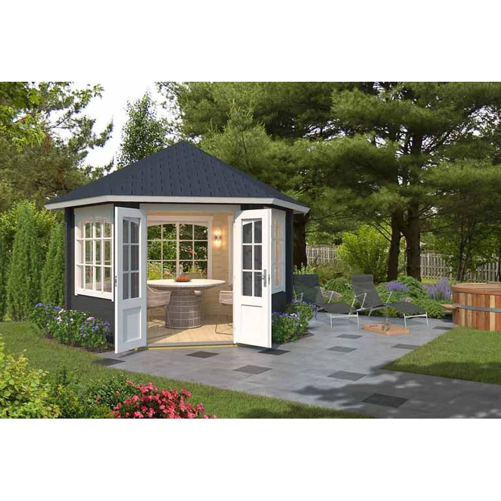 Lasita Maja Ltd Ilmenau-Log Cabin, Garden Room, Home Office - L420xW363.7xH306.7 cm in Light Tan 3