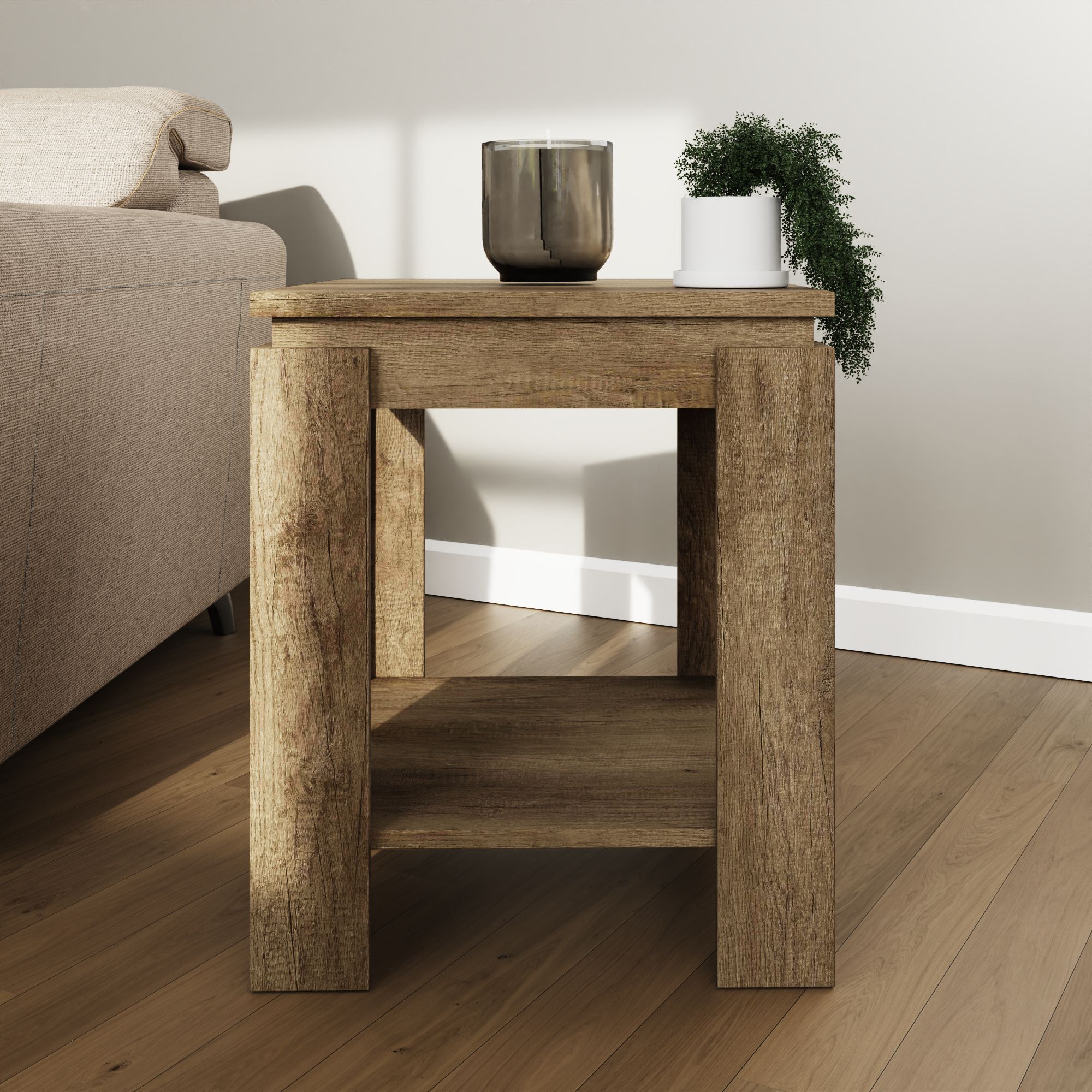 GFW Canyon Lamp Table in Light Oak