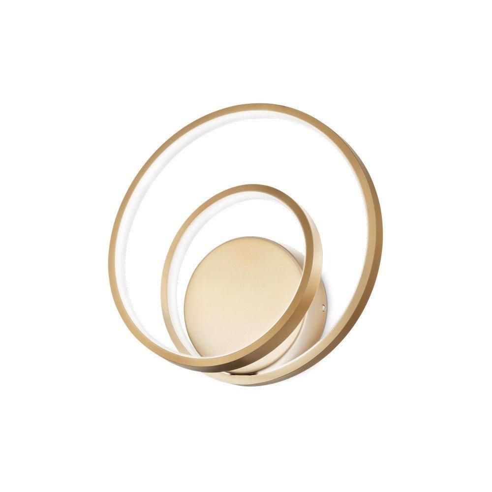 Netlighting Oz LED Decorative Swirl Integrated LED Wall Light Gold 3000K