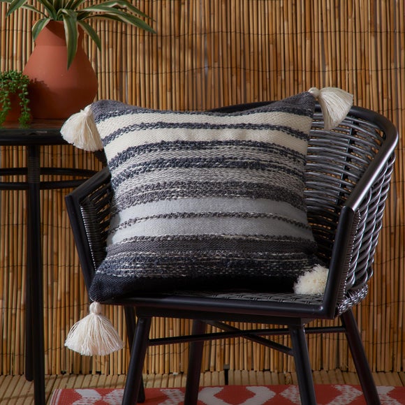 Grayson Outdoor Striped Square Filled Cushion