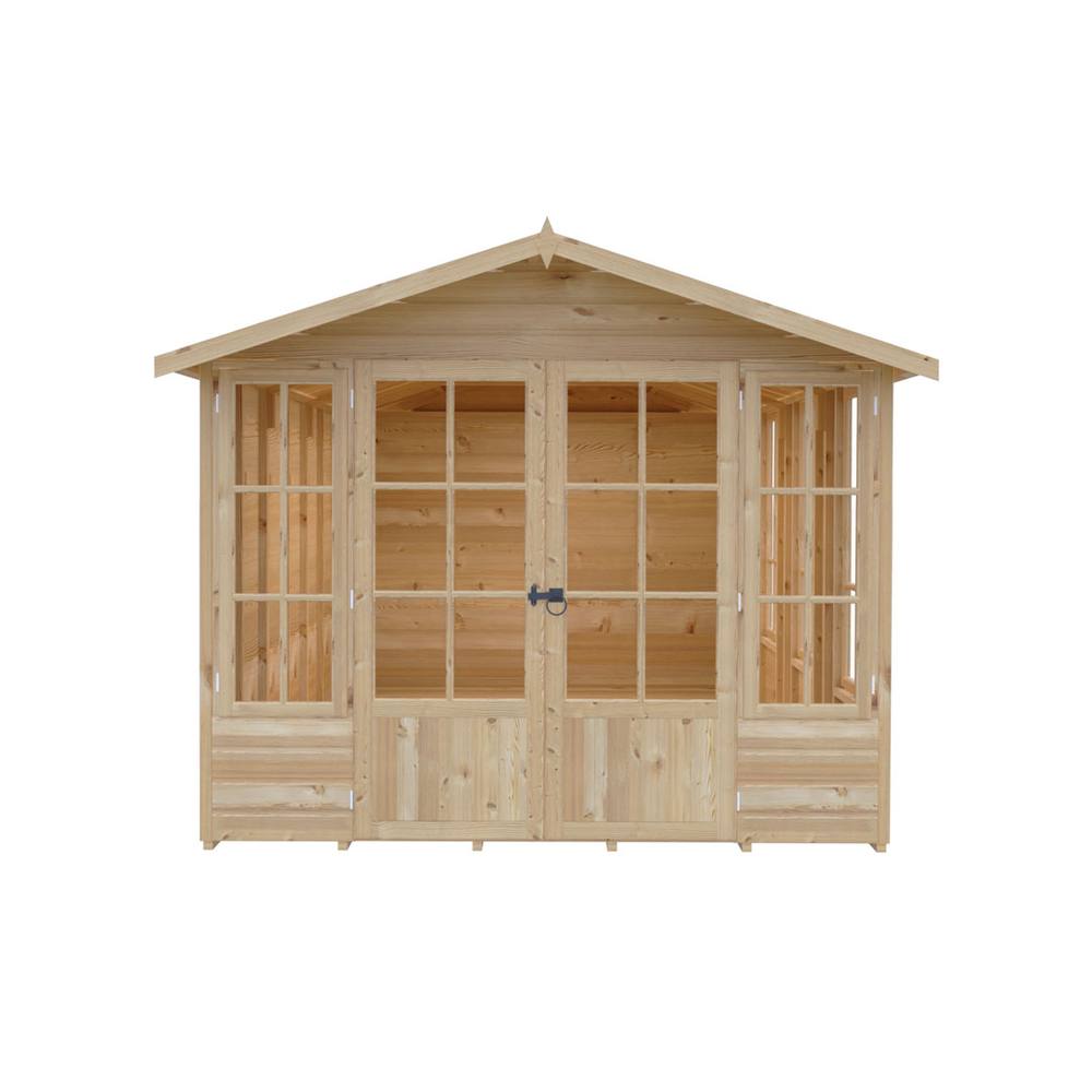 Shires Delmora 8x16 Shiplap Summerhouse - Wood - L477.6xW245.6xH217.4 cm in Light Brown