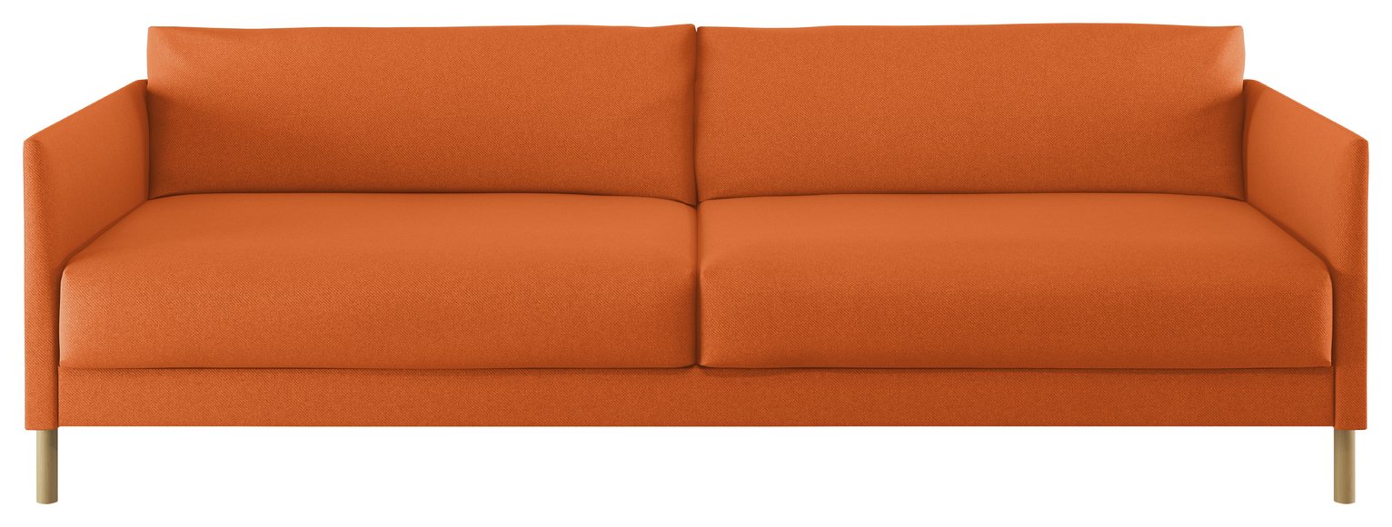 Habitat Hyde 3 Seater Fabric Sofa Bed - Orange