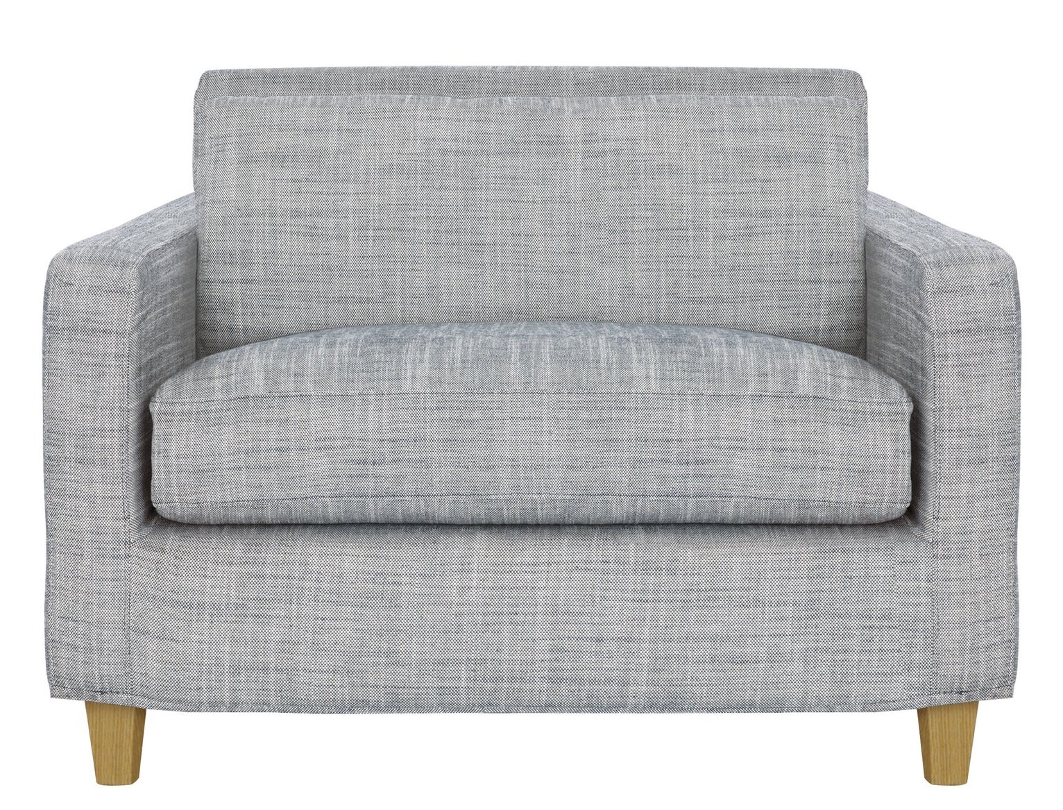 Habitat Chester Fabric Cuddle Chair - Black and White
