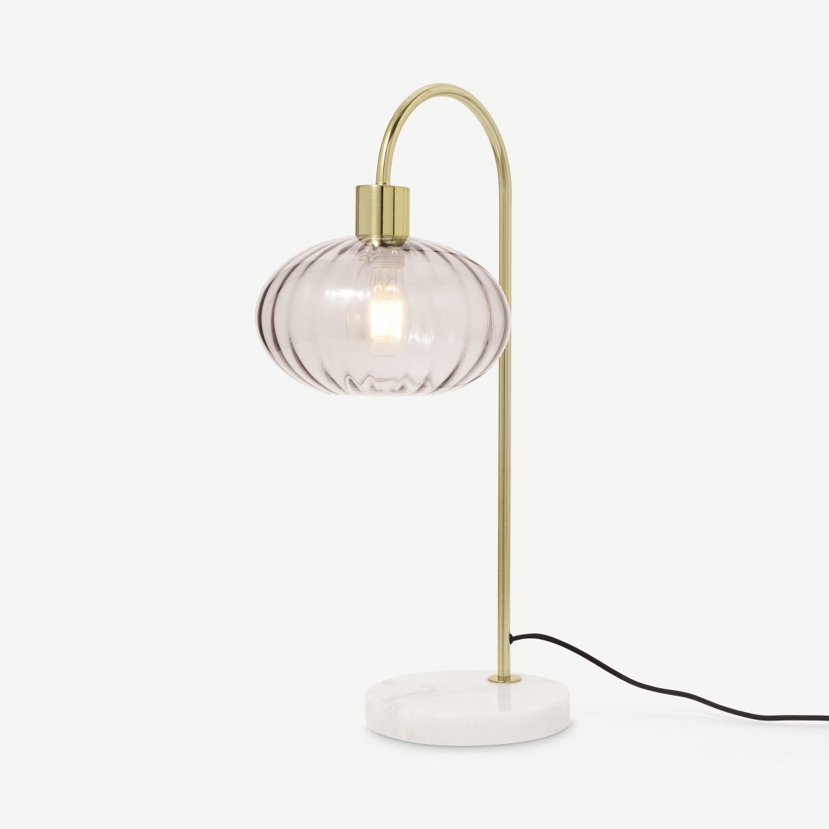 Tilbury Table Light, Blush, Grey & Antique Brass