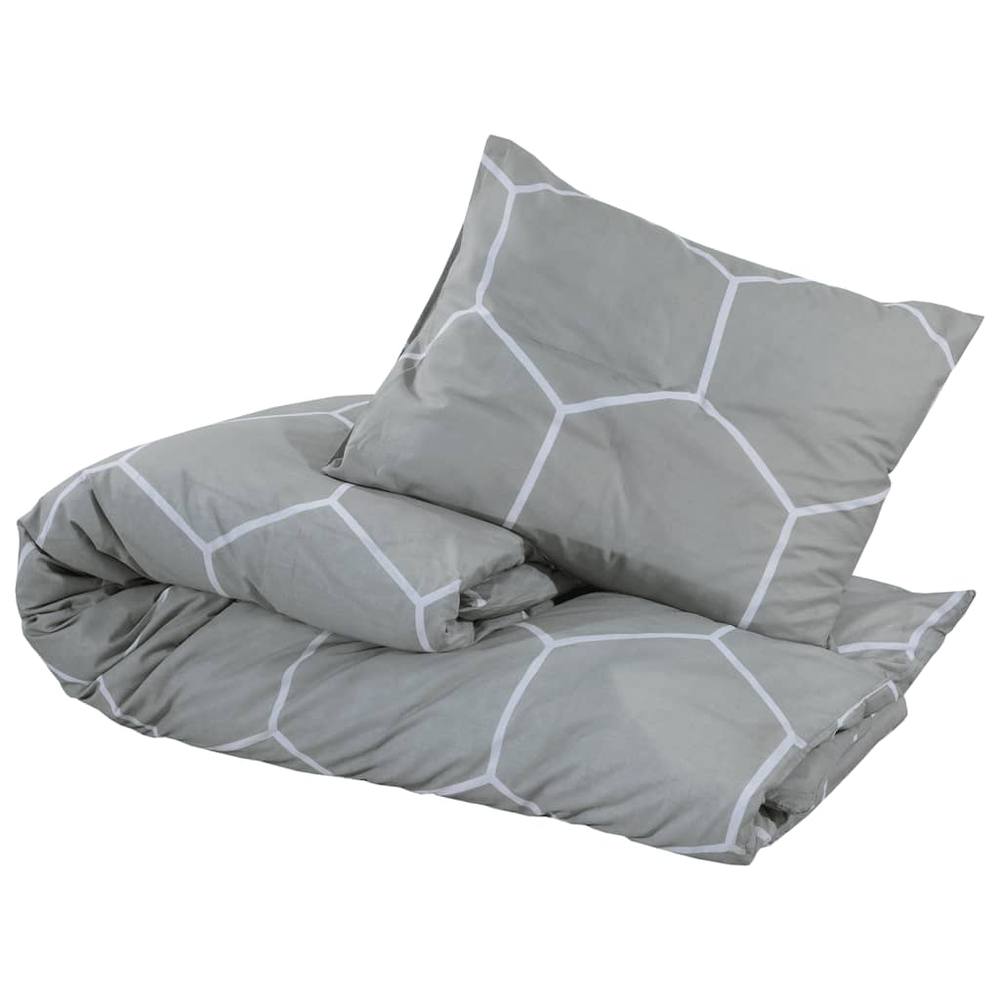 Berkfield Home Elegant Duvet Cover Set Grey 200x200 cm Cotton