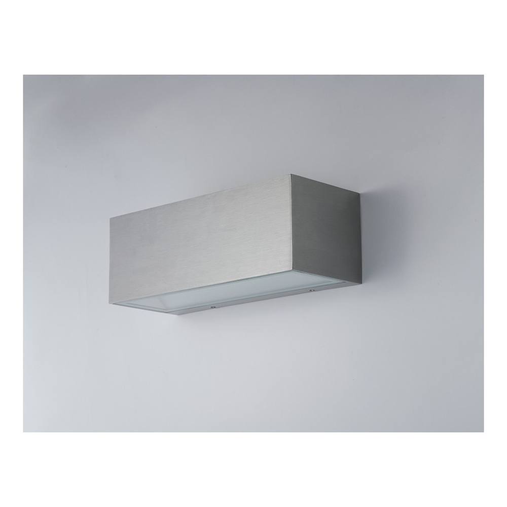 Netlighting TWIN LED 2 Light Up Down Light Nickel IP54 3000lm 4000K 30x10.8x12cm in Grey
