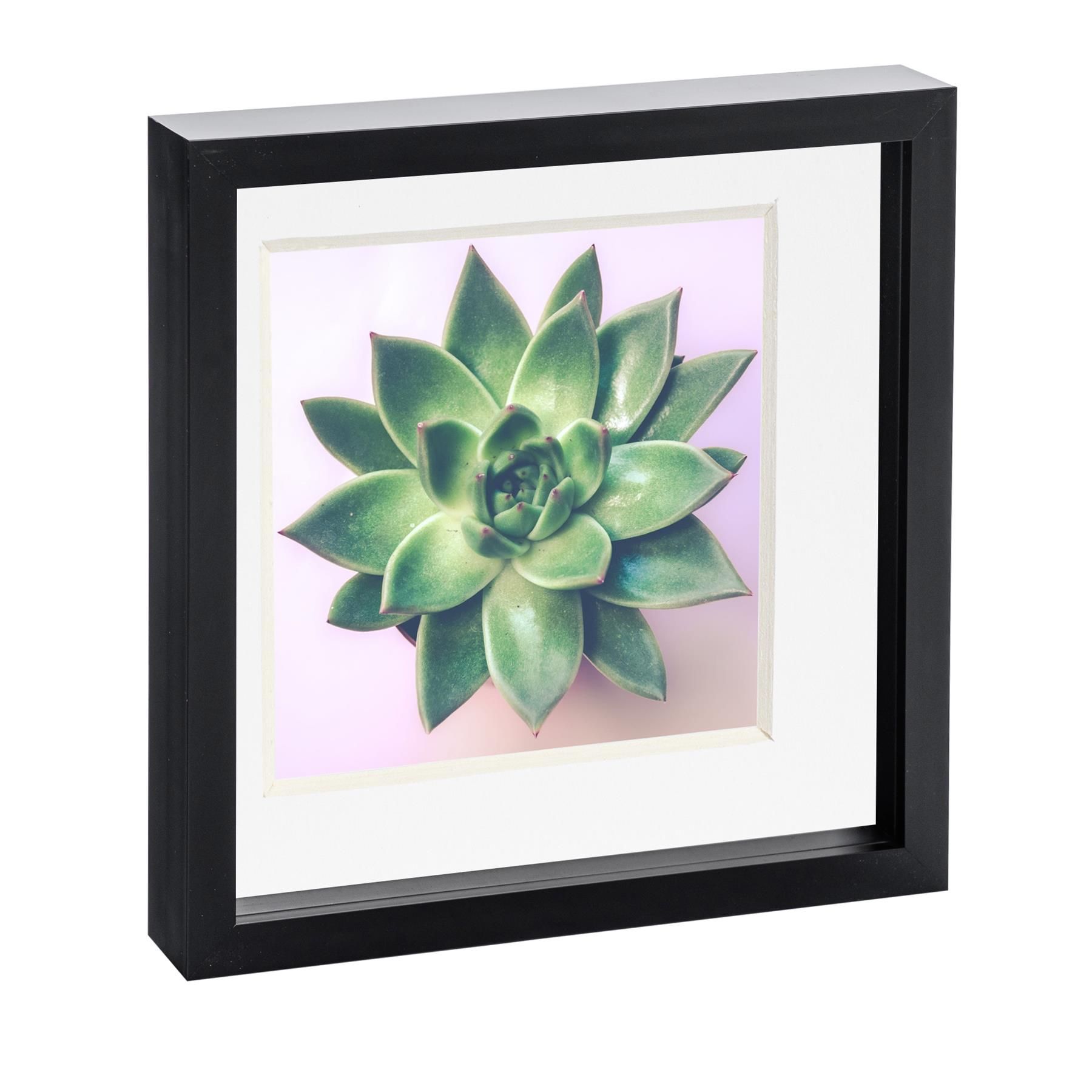 Nicola Spring 10x10" 3D Box Photo Frame 8x8" in White