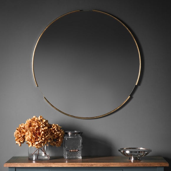 Mora Gold Round Wall Mirror