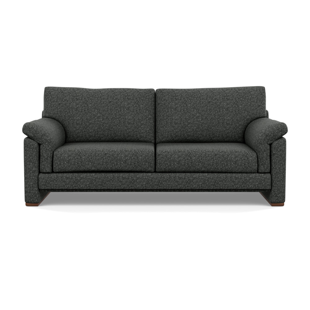 Heal's Paris 3 Seater Sofa Brecon Charcoal Walnut Feet