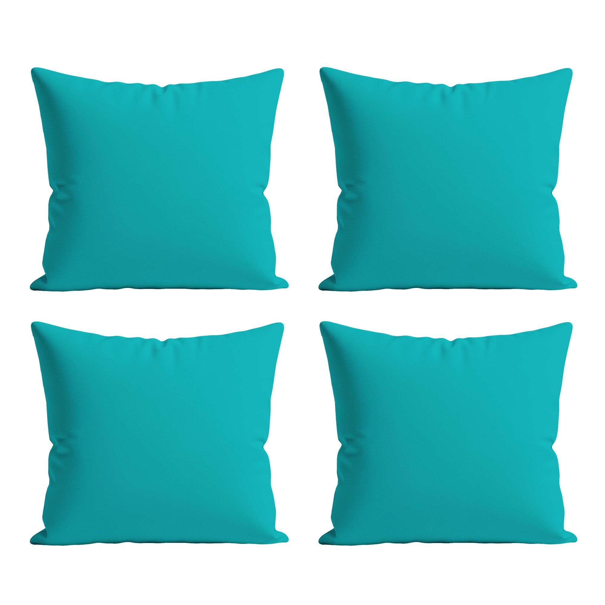 Snug City Waterproof Outdoor Garden Cushion Covers Patio Cushion Cover Cases Square Pack Of 4 in Teal