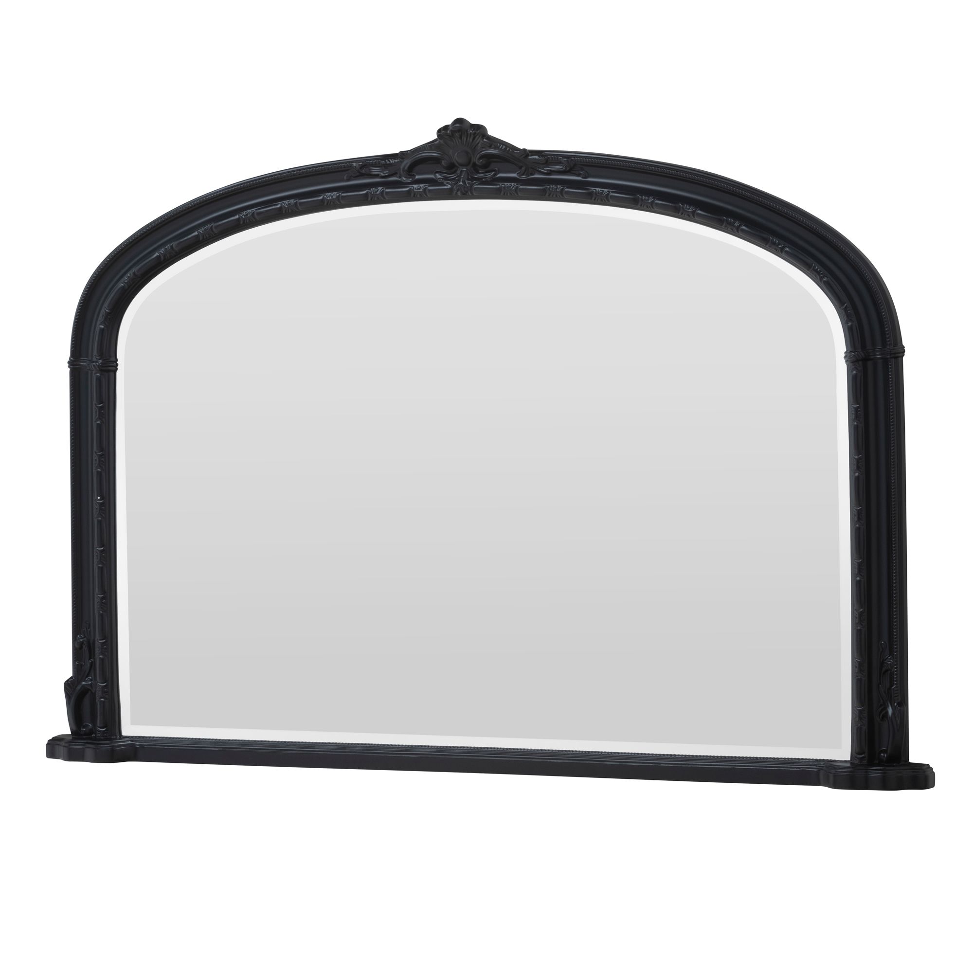 Yearn Mirrors Overmantle Mirror Arched 127(w) x 89cm(h) Victorian Mirror in Black 6