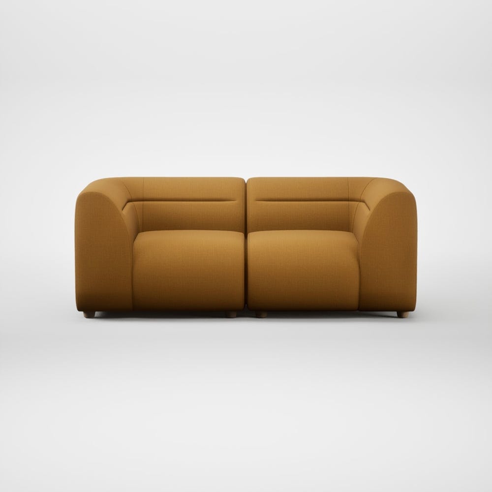 Heal's Lilli 2 Seater Sofa Smart Cotton Linen Sahara Natural Feet 2