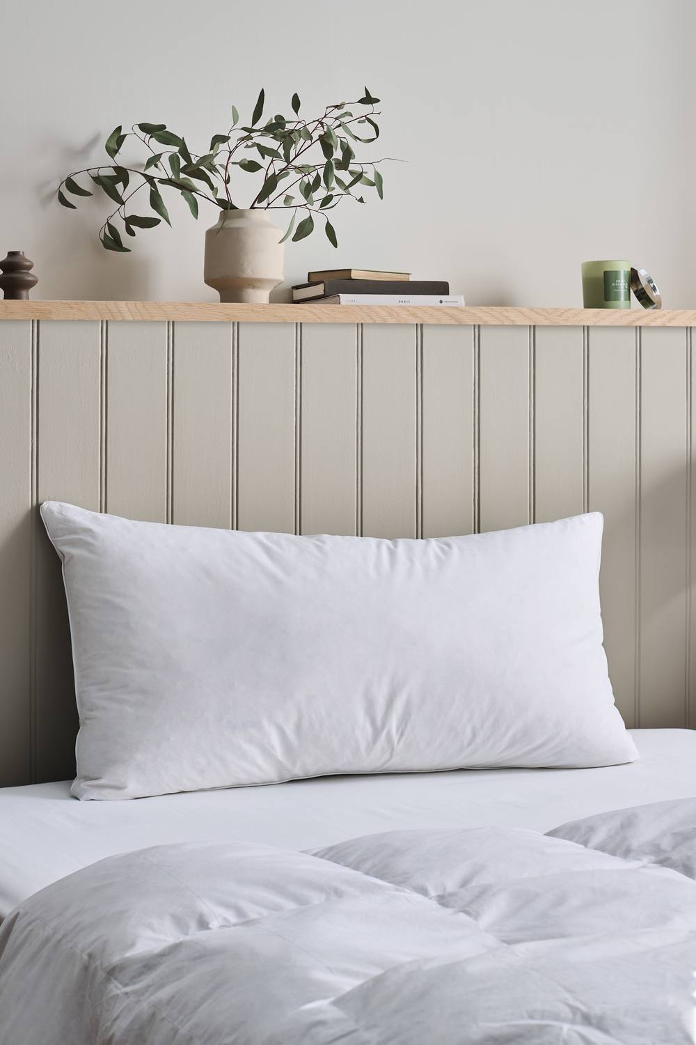 CHRISTY Luxury European Feather & Down King Pillow Medium-Firm in White