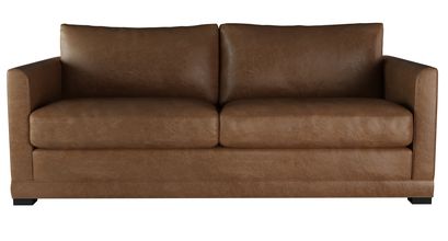 Aissa 3 Seat Sofa Bed in Tan Vintage Leather - sofa.com