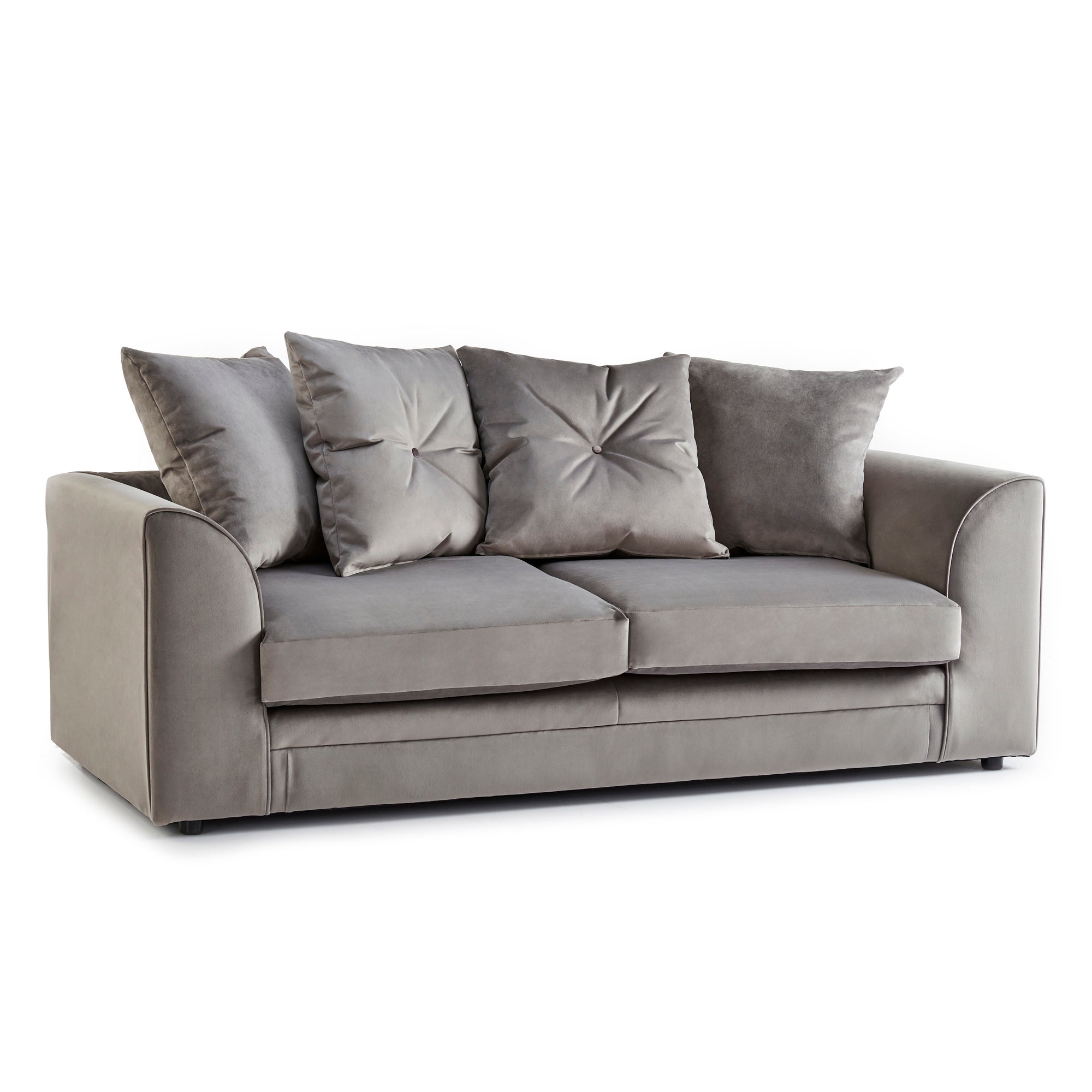 Blake 3 Seater Velvet Sofa Grey