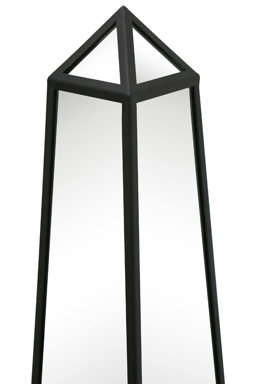 MirrorOutlet Black Metal Edged Mirrored Garden Ornament (120CM X 25CM X 25CM) 5