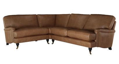 Bluebell Asym. Crn: LHF Loveseat w RHF 2.5 Seat in Tan Vintage Leather - sofa.com
