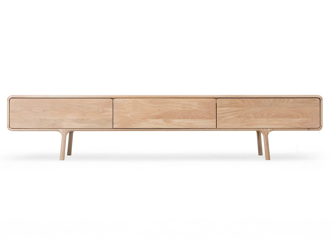 Gazzda Fawn Lowboard 3 Drawers White Oiled Oak