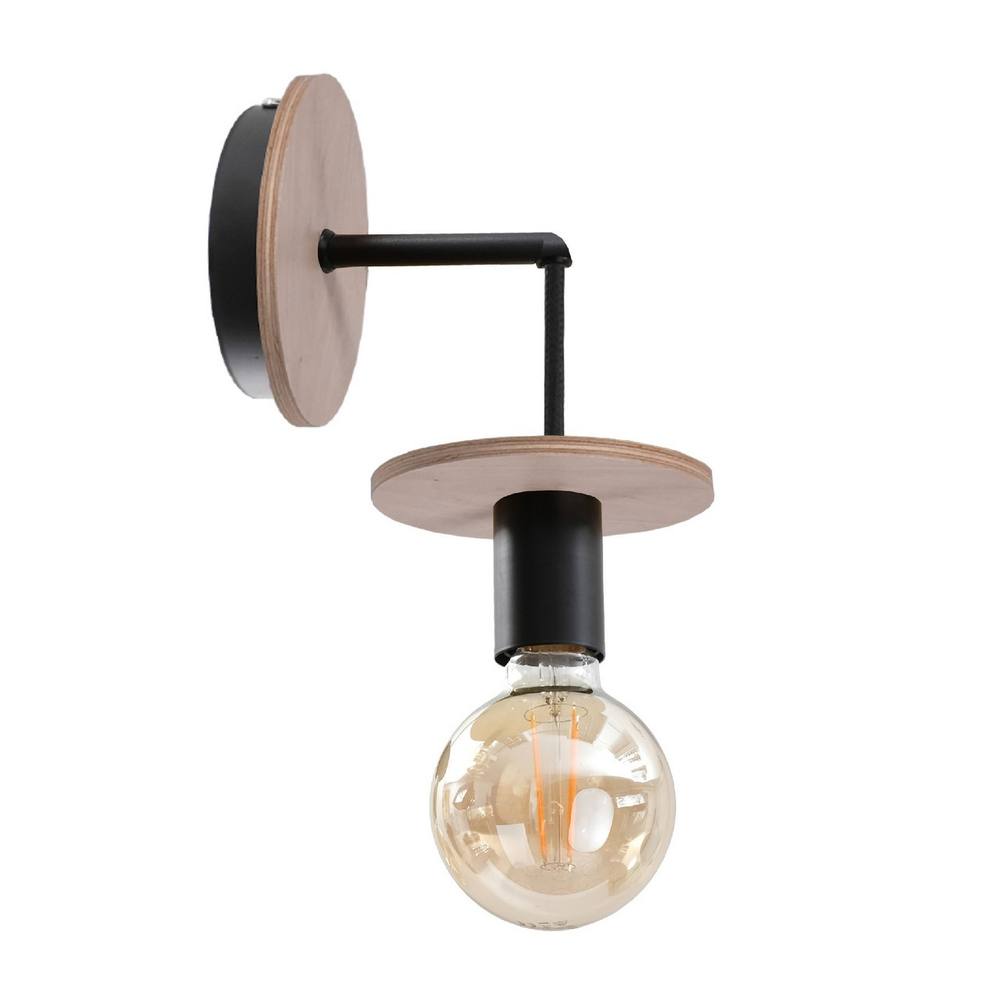 Netlighting Saturn Wall Lamp Natural Black 12cm 1x E27