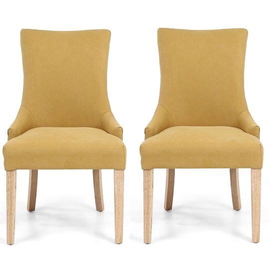 Lavinia Accent Chair In Jonquil Yellow In A Pair