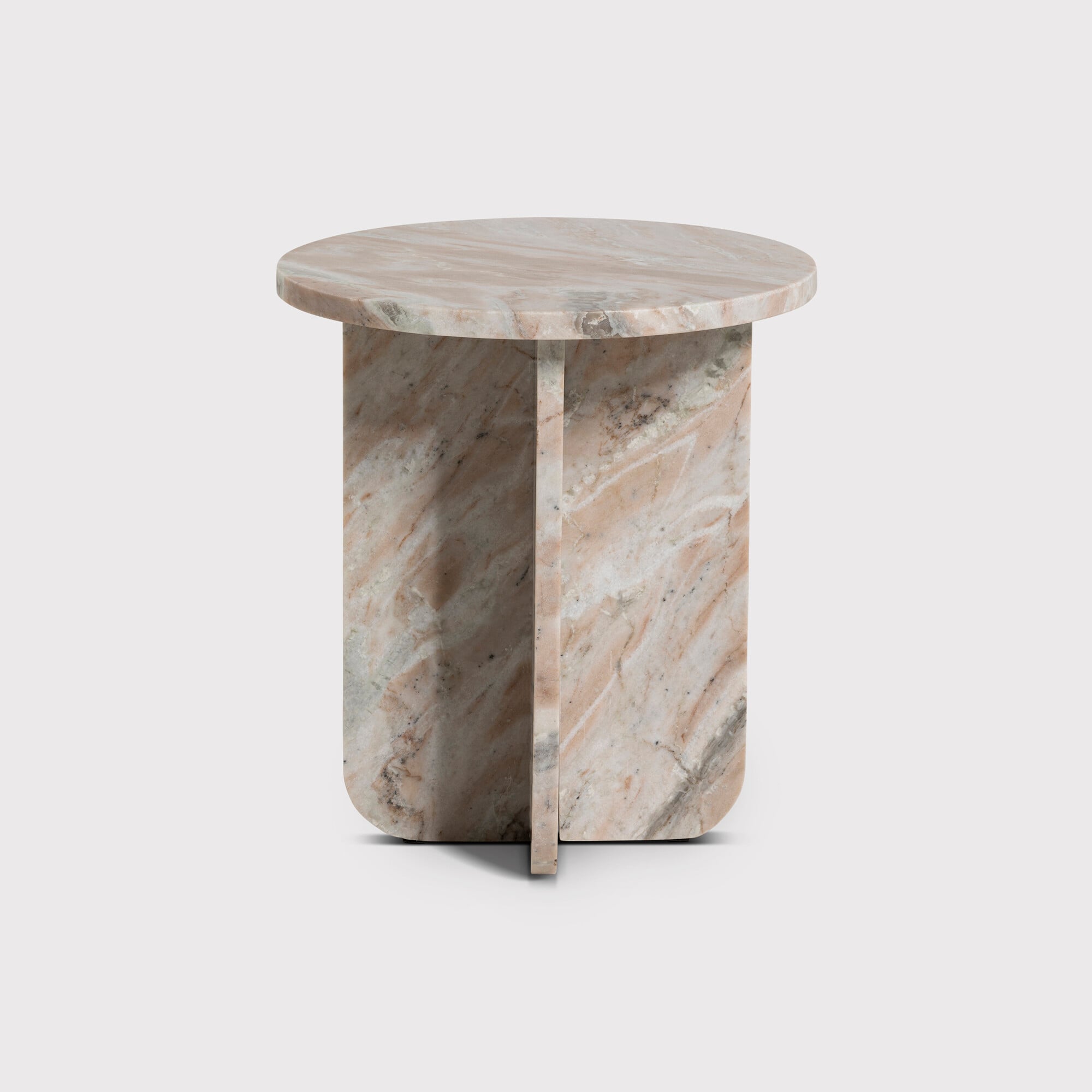 Santana Side Table Marble, Round, Brown | Barker & Stonehouse