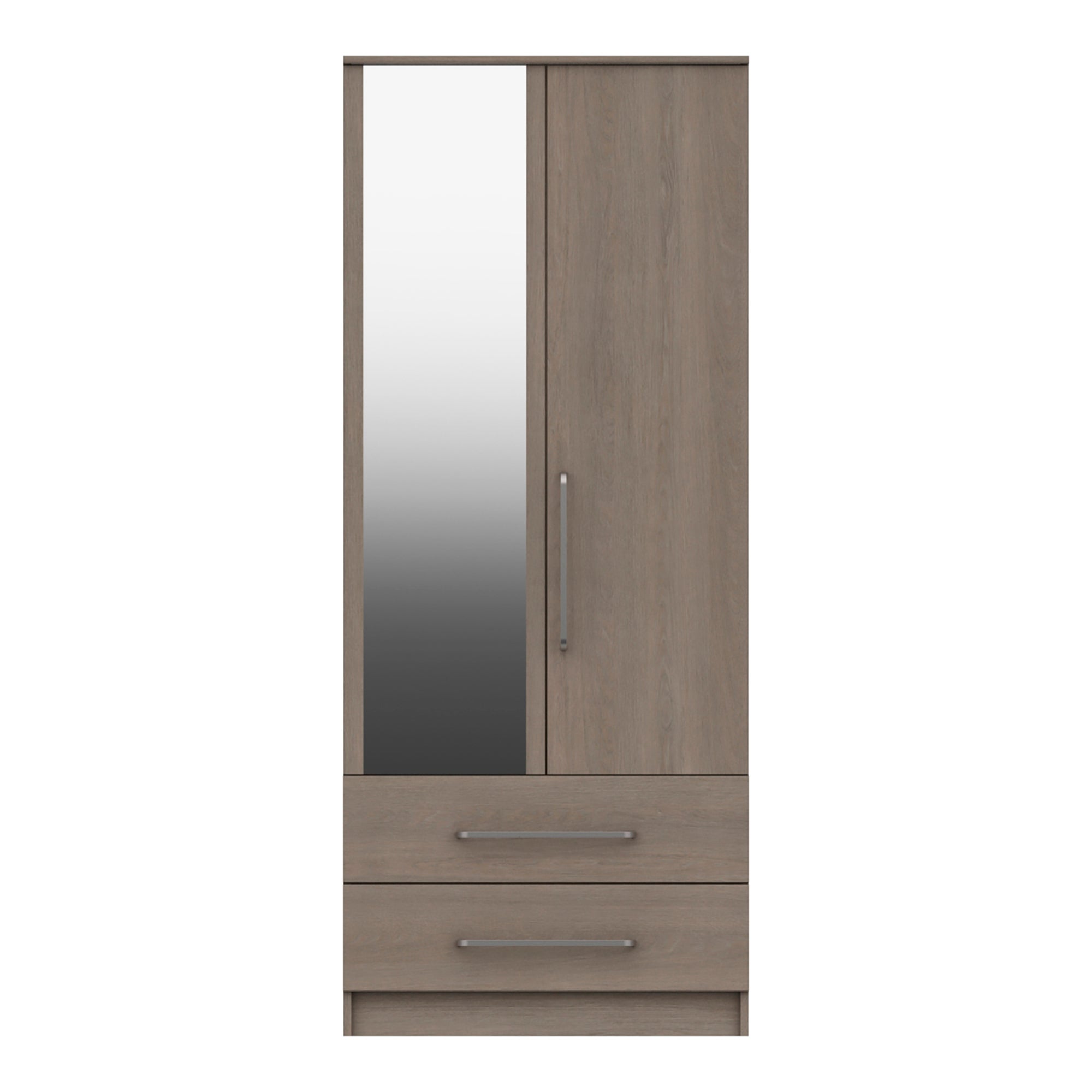 Parker Beige 2 Door Combi Wardrobe Brown