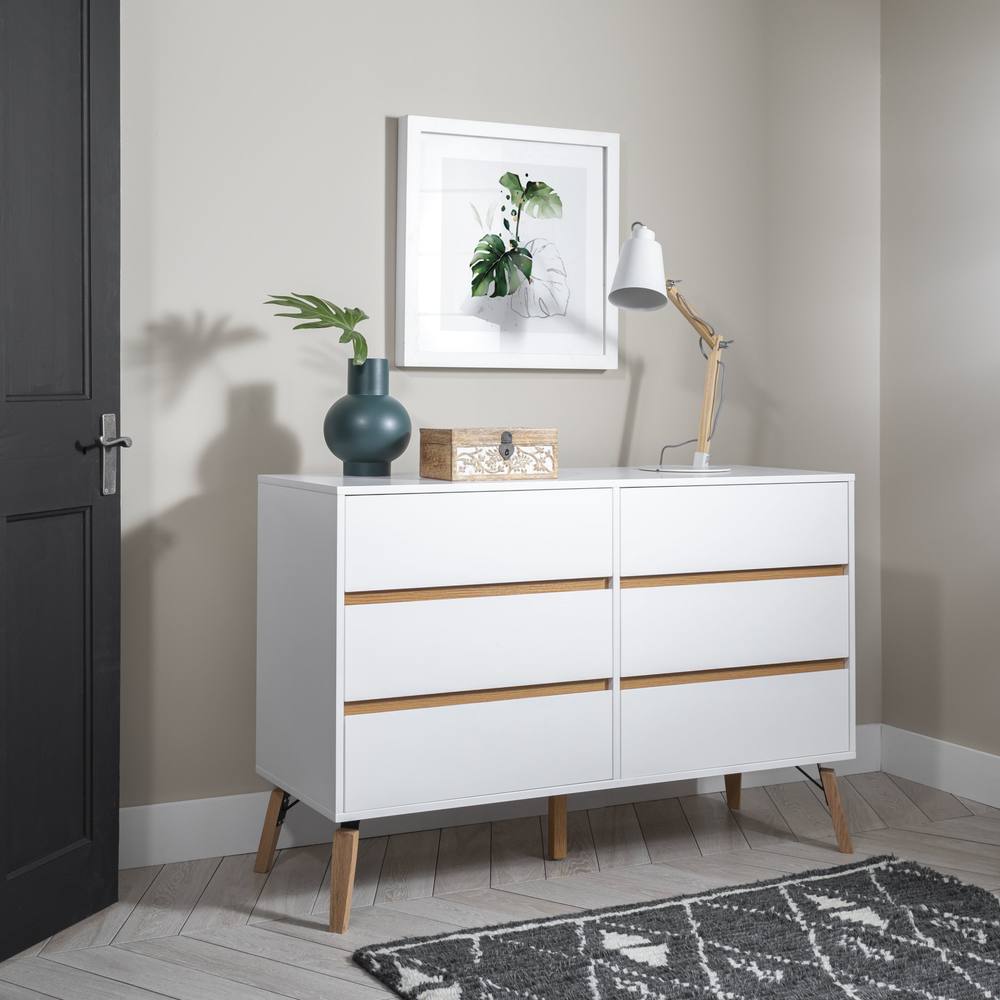 Nöa and Nani Otto Chest of Drawers 6 Drawer in White