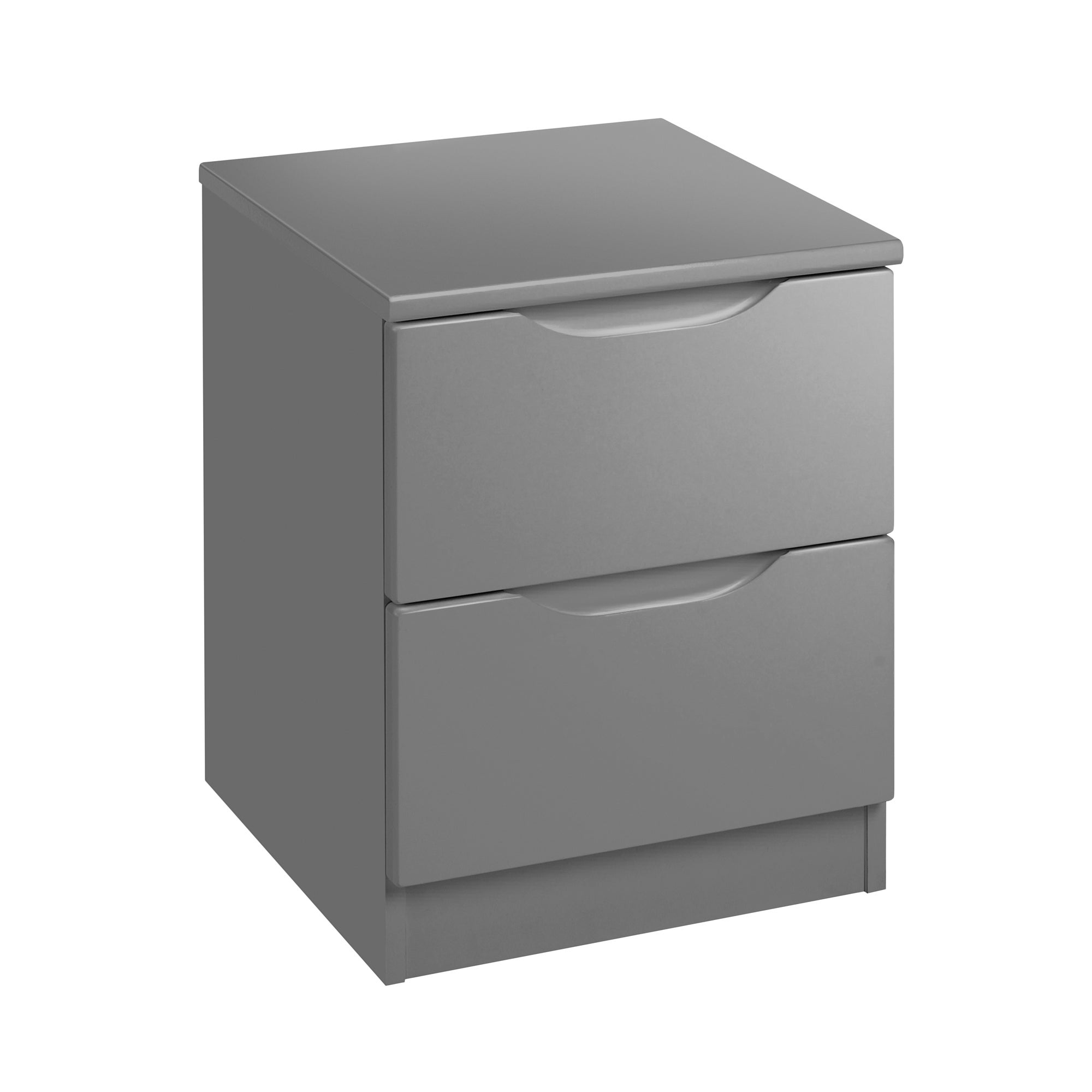 Legato Grey 2 Drawer Bedside Grey