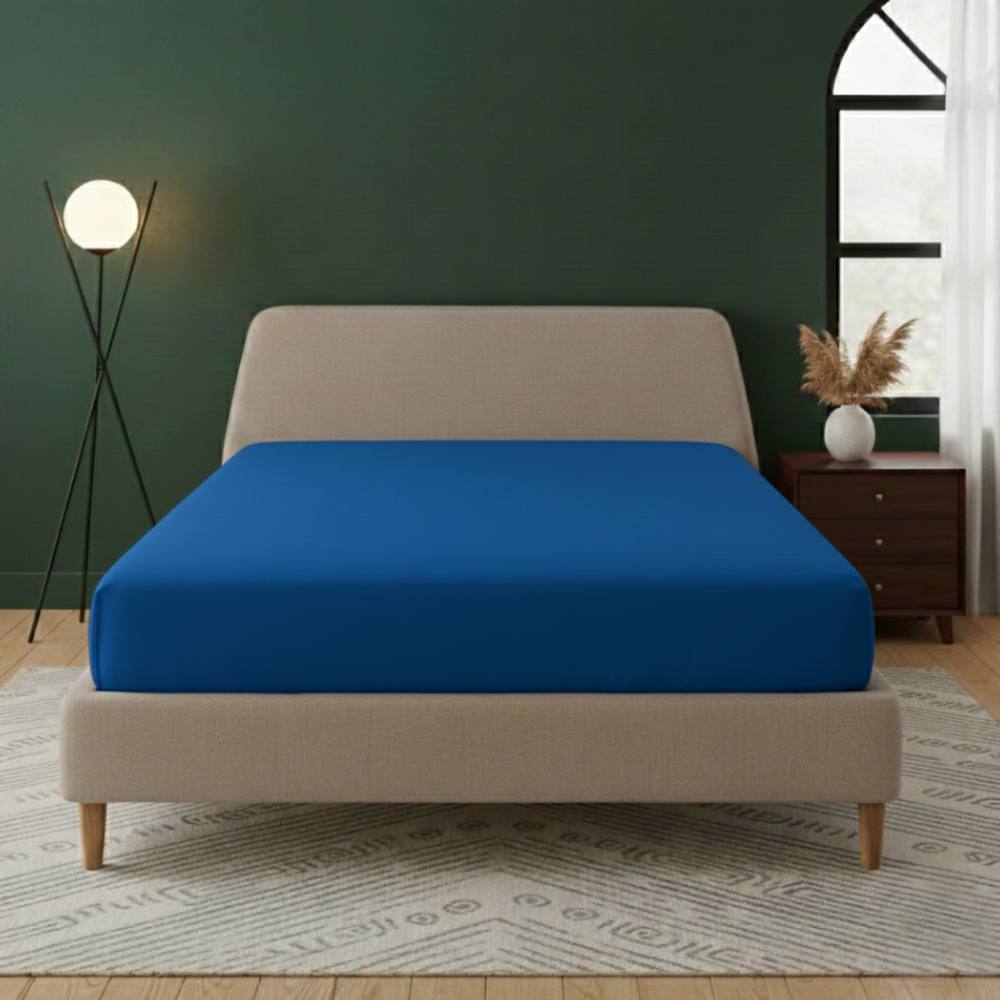Snug City Flannelette Fitted Sheet Extra Deep 40cm Skirt Soft Brushed Cotton in Teal