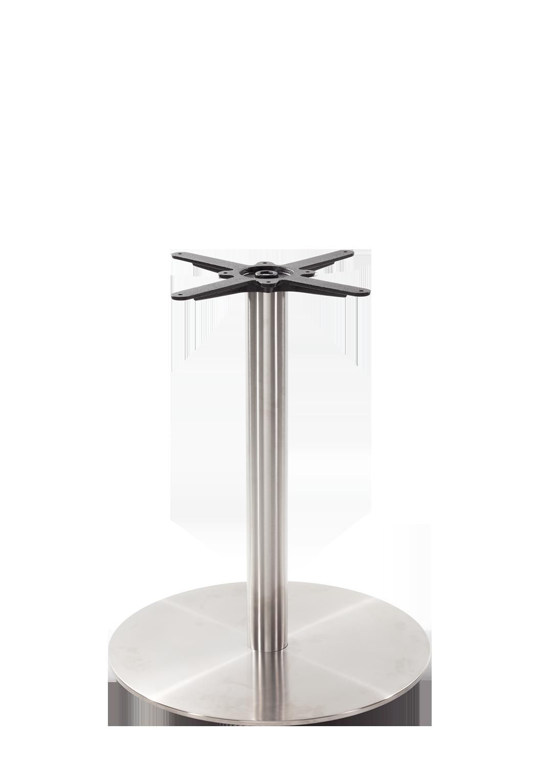 netfurniture Round Stainless Steel Table Base - Large - Height - 730 Mm in Silver