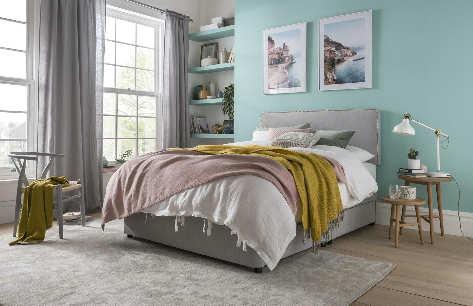 Silentnight Pavia Comfort Grey Divan - Small Double