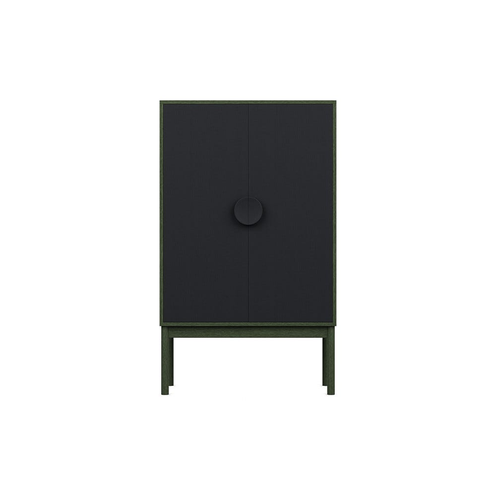 Heal's Tinta Highboard Green Stain Frame Black Stain Doors