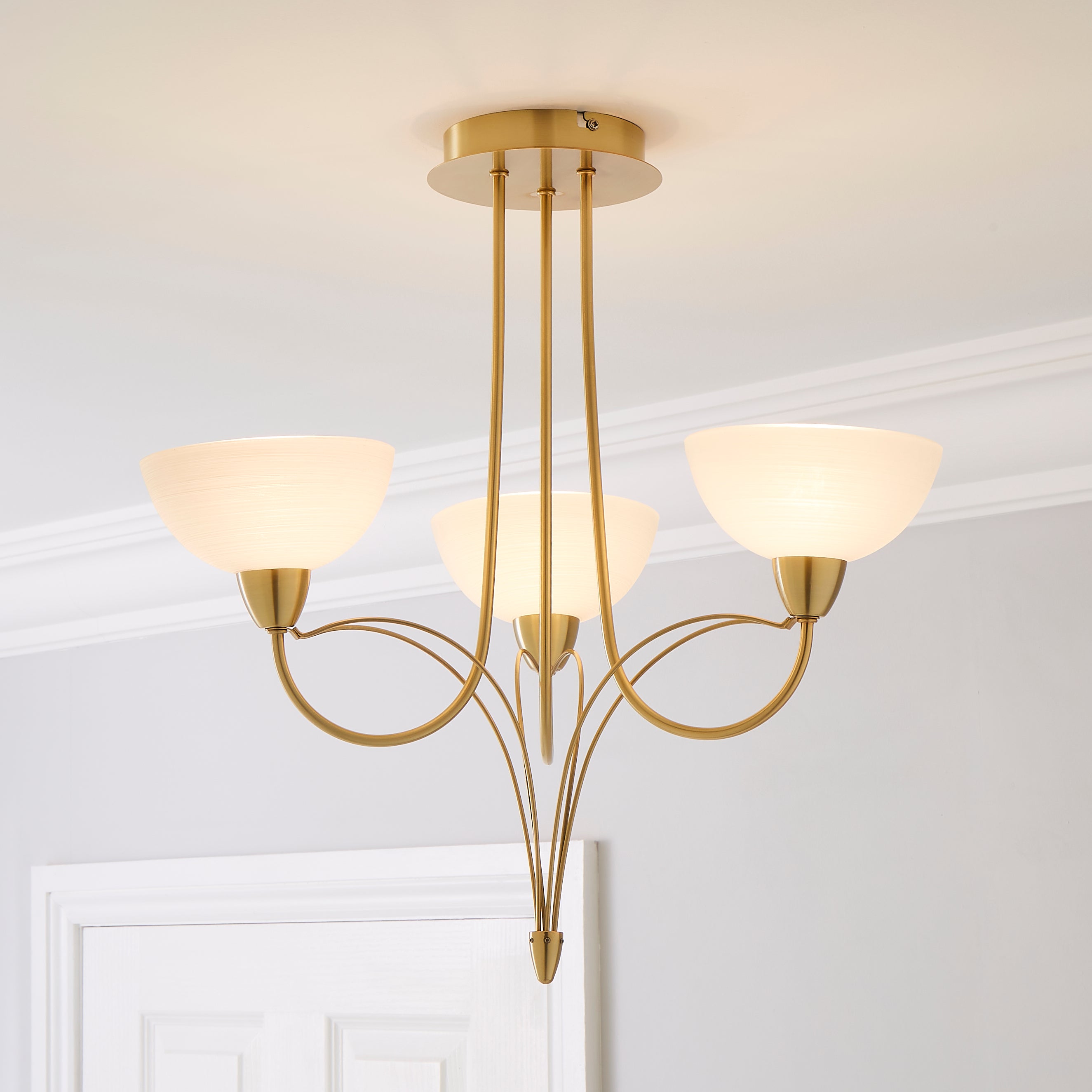 Buville 3 Light Ceiling Fitting Gold
