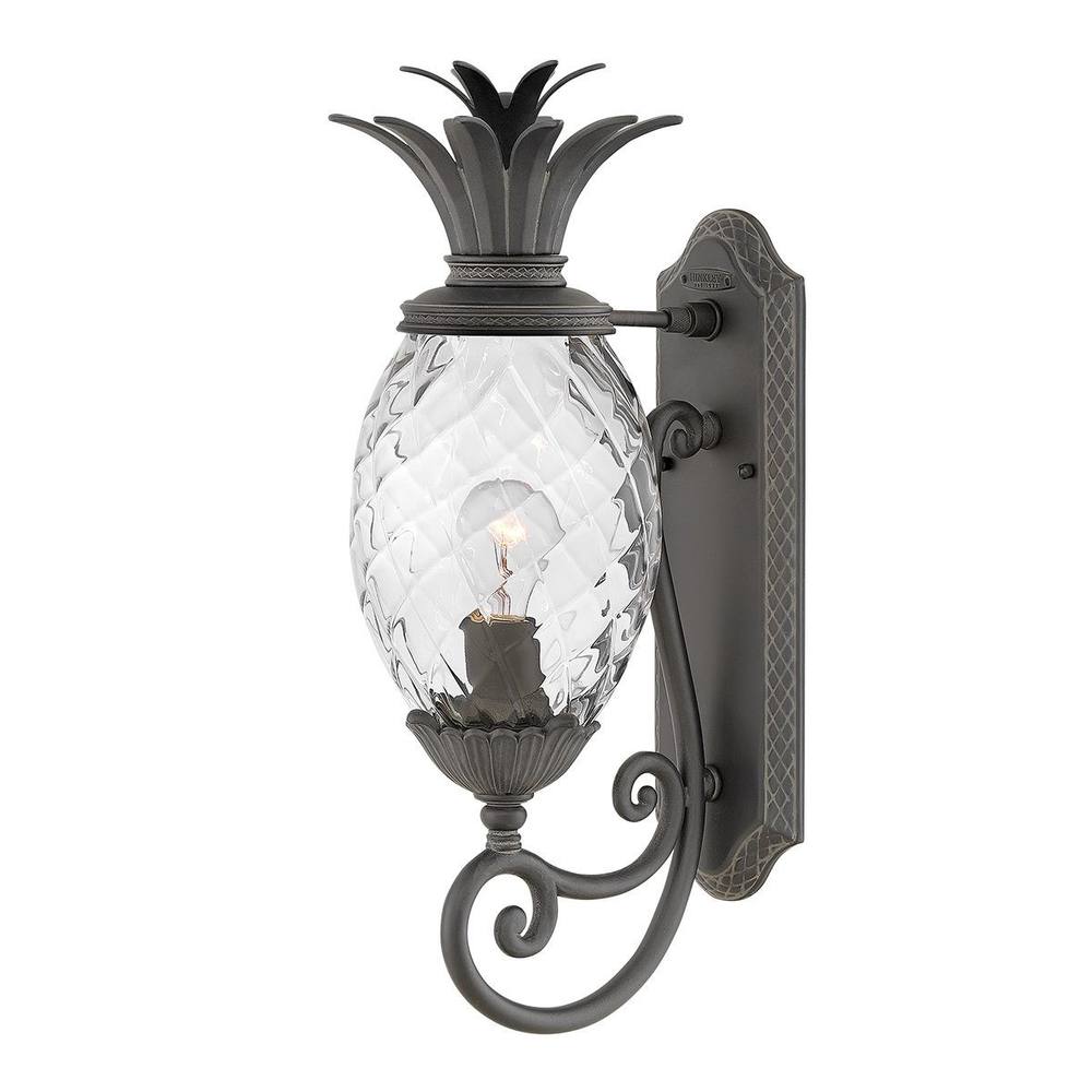 Netlighting Plantation 1 Light Medium Outdoor Wall Lantern Museum Black IP44