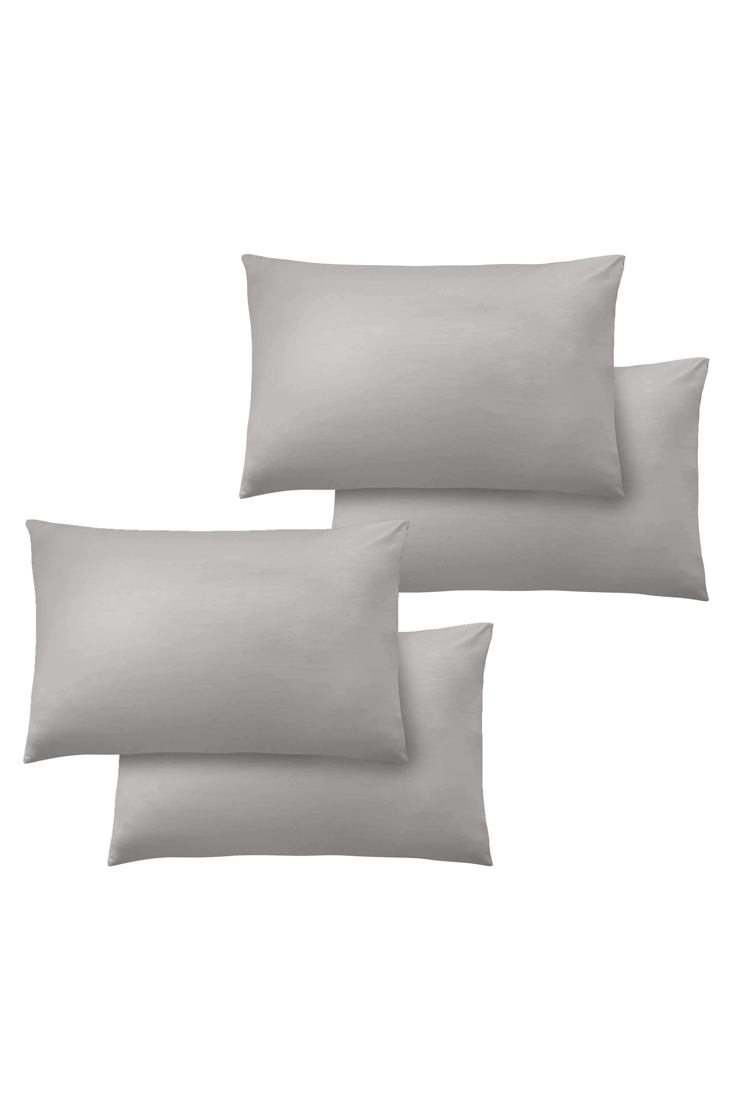 Catherine Lansfield So Soft Non Iron Standard Pillowcase Pack of 4 in Grey 2