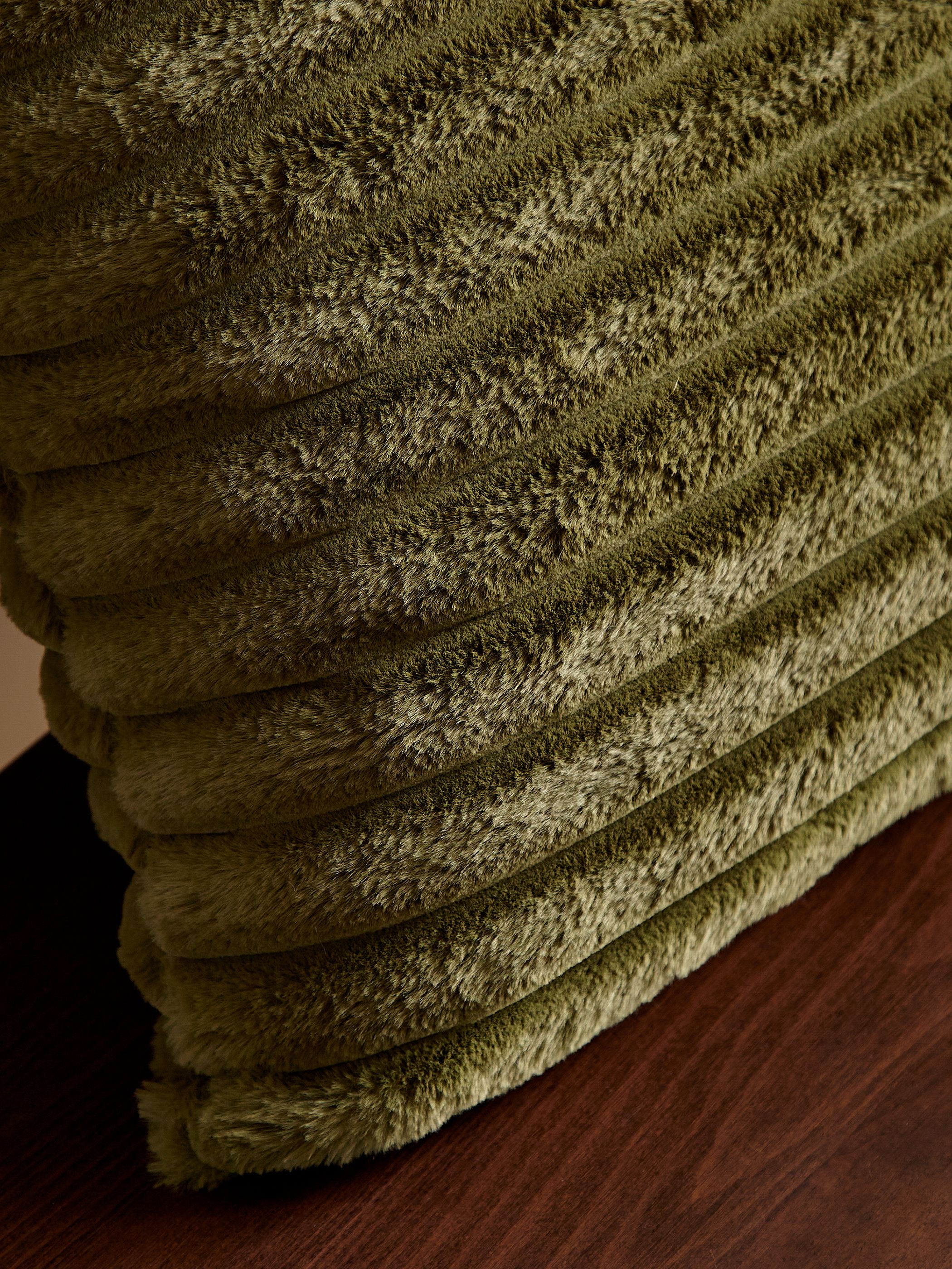 Catherine Lansfield 'Cosy Ribbed' Cushion in Olive 2