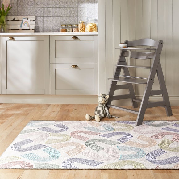 Rainbow Multicoloured Washable Rug