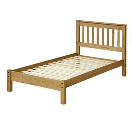 Corina Single Slatted Lowend Bed In Antique Wax Finish