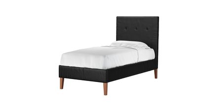 Avery 130cm Single Bed in Smoke Soft Leather - sofa.com