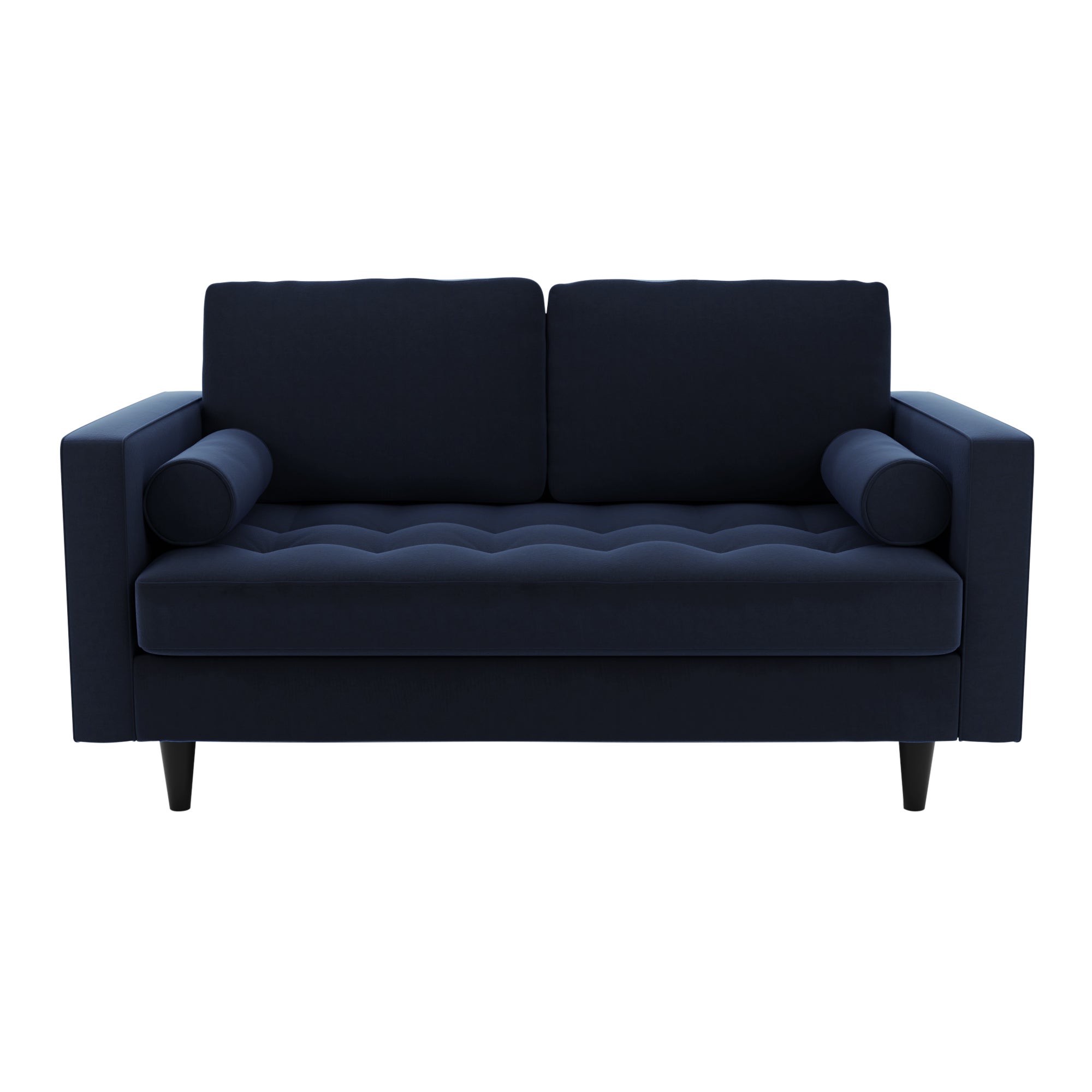 Zoe Velvet 2 Seater Sofa Navy Blue