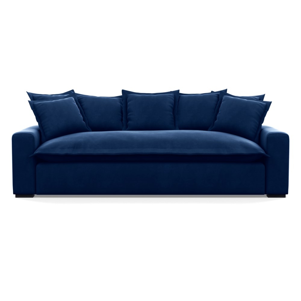 Heal's Brompton 4 Seater Sofa Velvet Midnight Black Feet