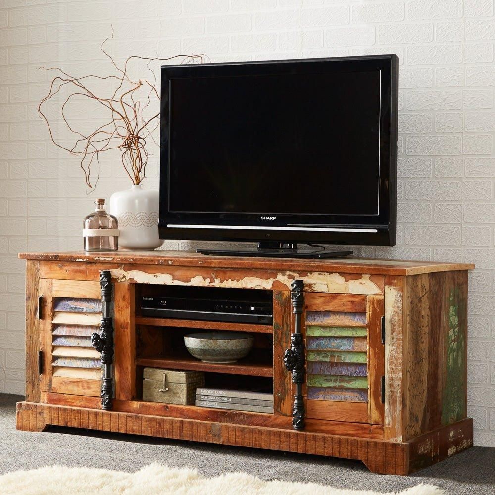 IH Design Ted Reclaimed Boat TV Media Unit in Brown
