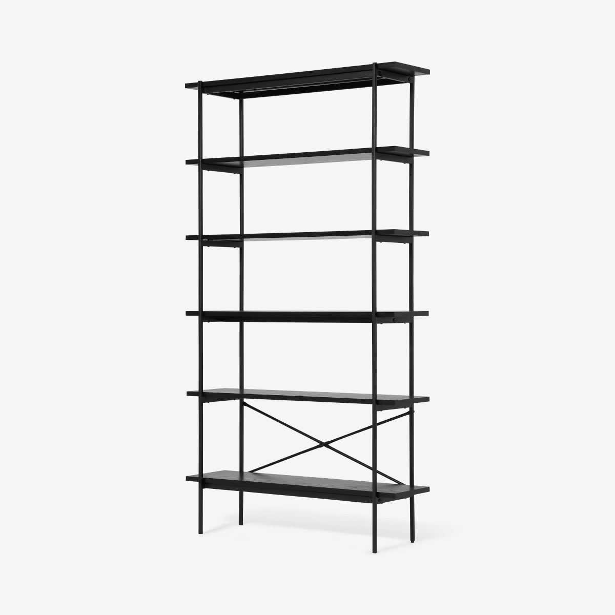 Angus Shelving Unit, Black Ash Effect