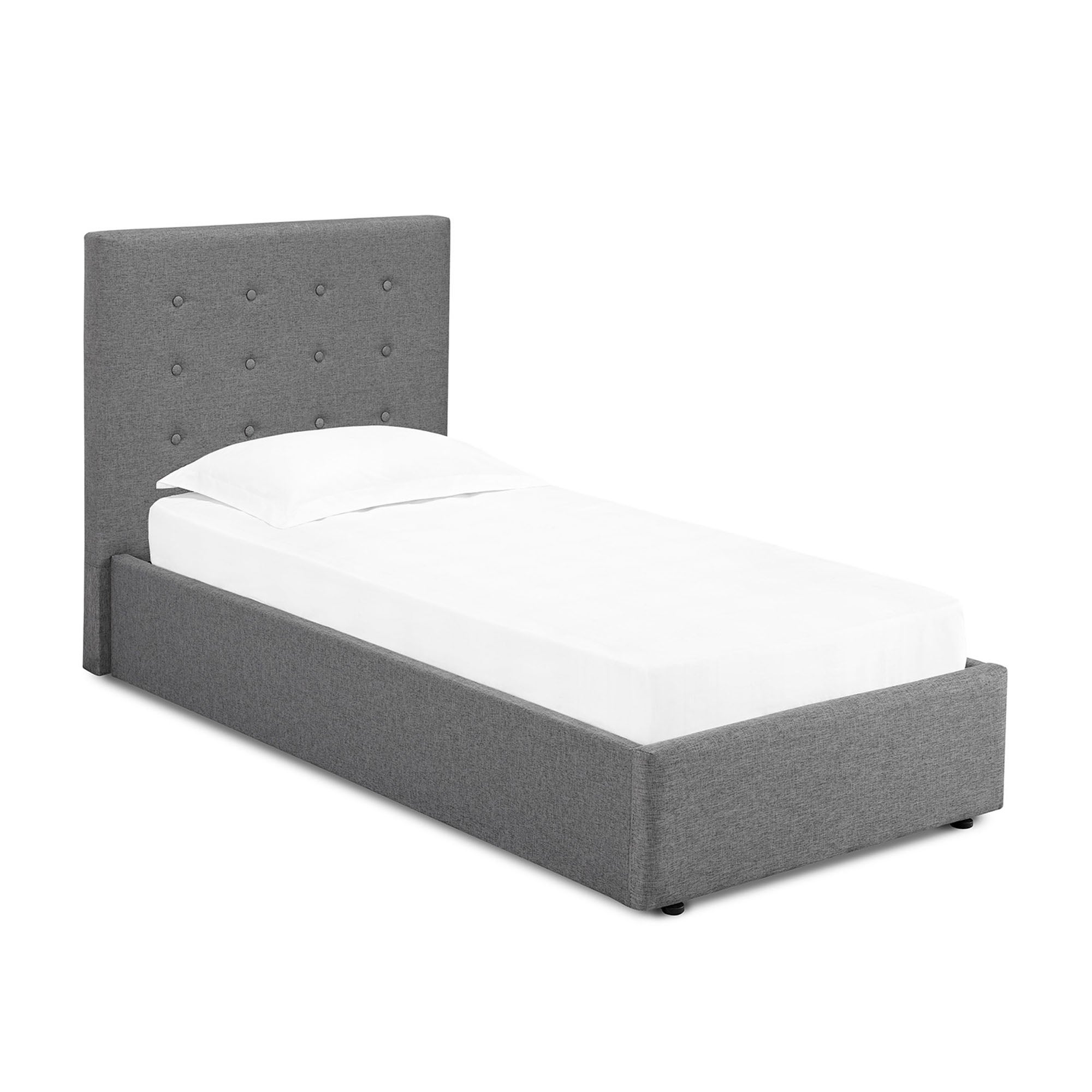 Lucca Grey Upholstered Bed Frame Grey