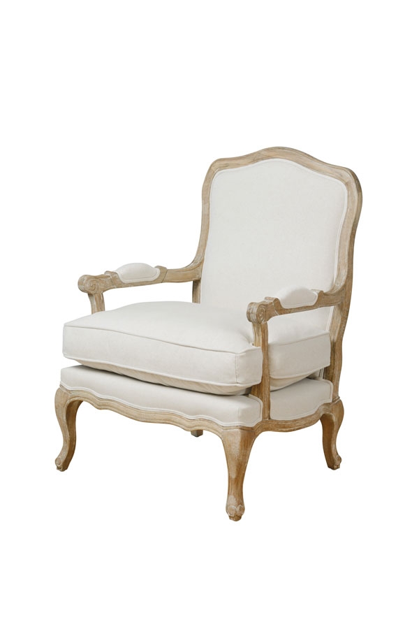 Le Brun - French Oak Oatmeal Occasional Armchair