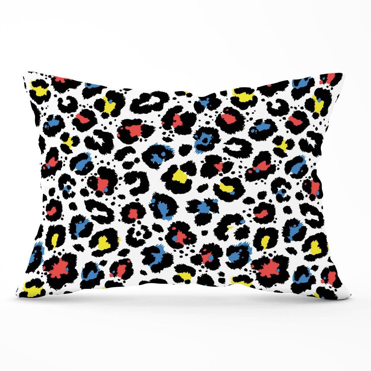 Warren Reed - Designer Coloured Leopard Print Cushions in Blue