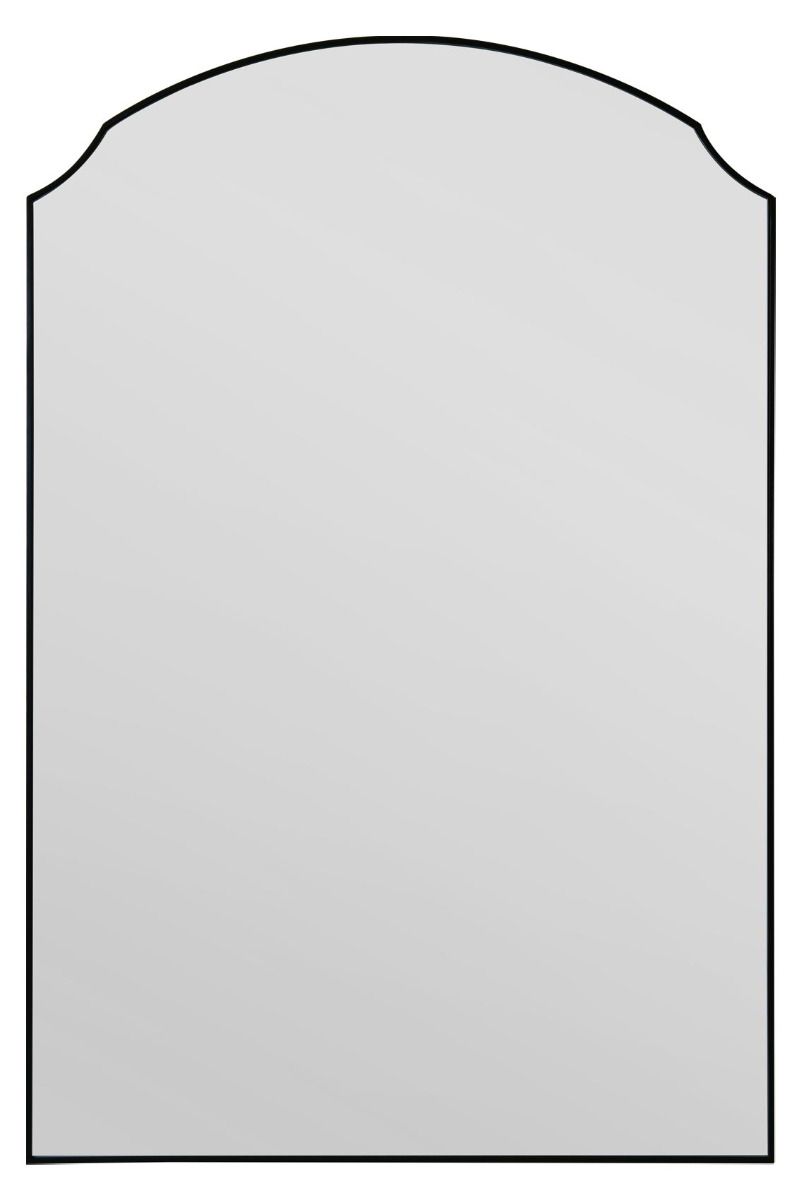 MirrorOutlet Black Edged Dual Arch Curved Edge Wall Mirror 47"x31" (120 X 80cm)